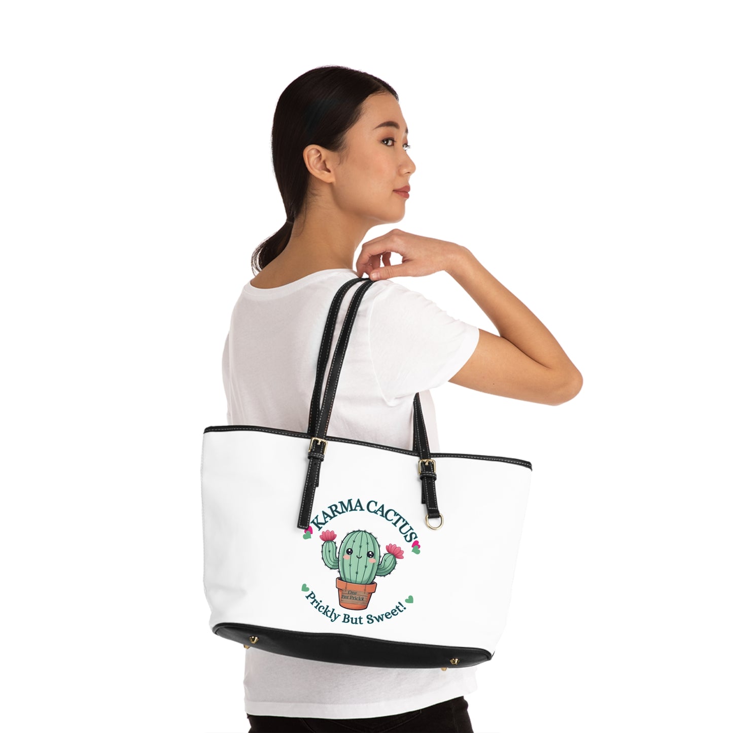 Karma Cactus Tote Bag: Fun Fashion Bag for Trendsetters!