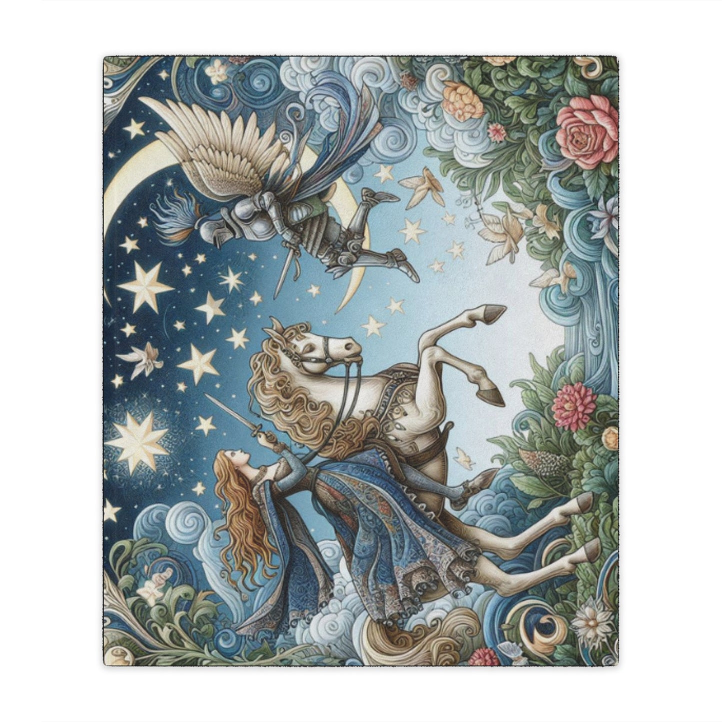 Heroes Duel - Whimsical Fantasy Microfiber Blanket