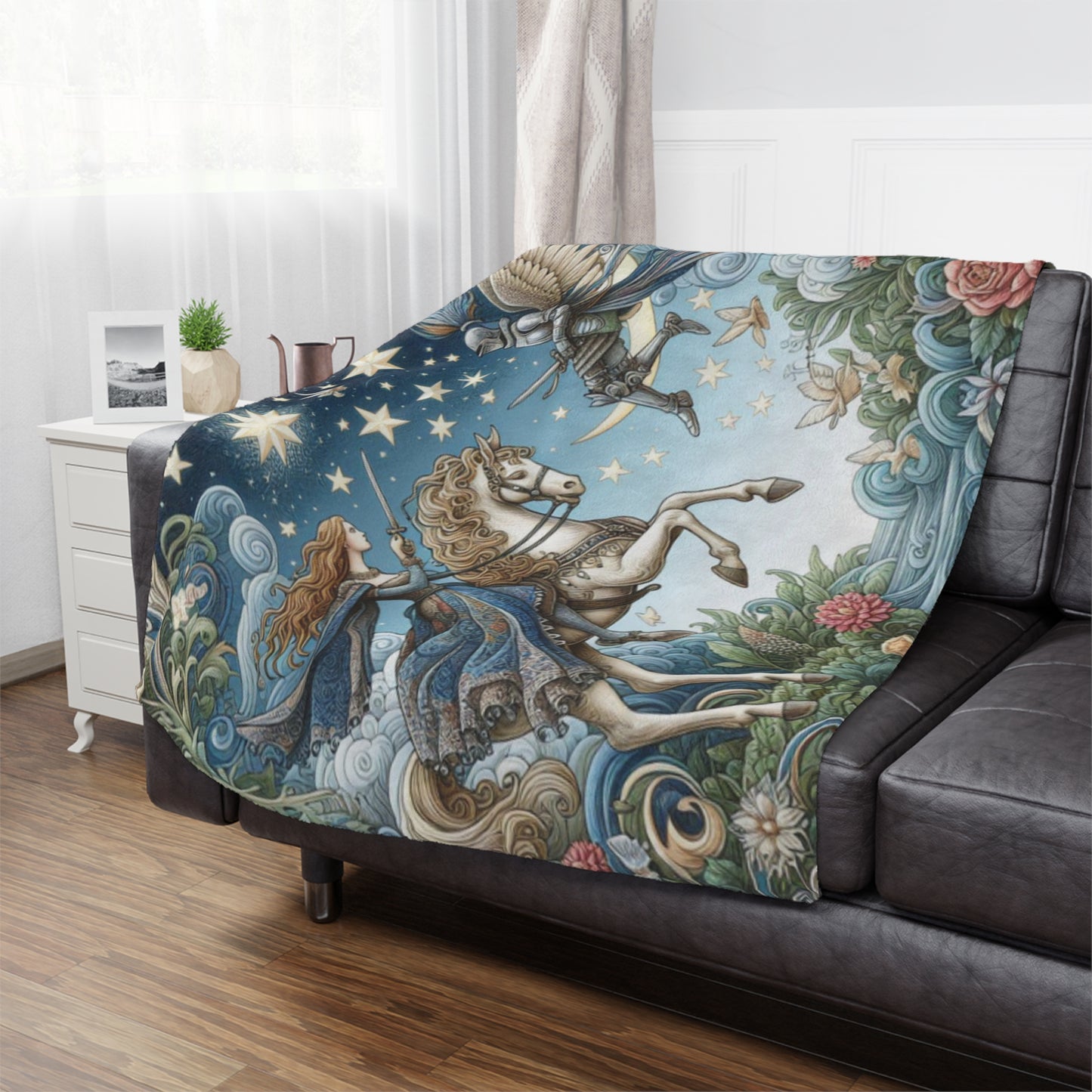 Heroes Duel - Whimsical Fantasy Microfiber Blanket