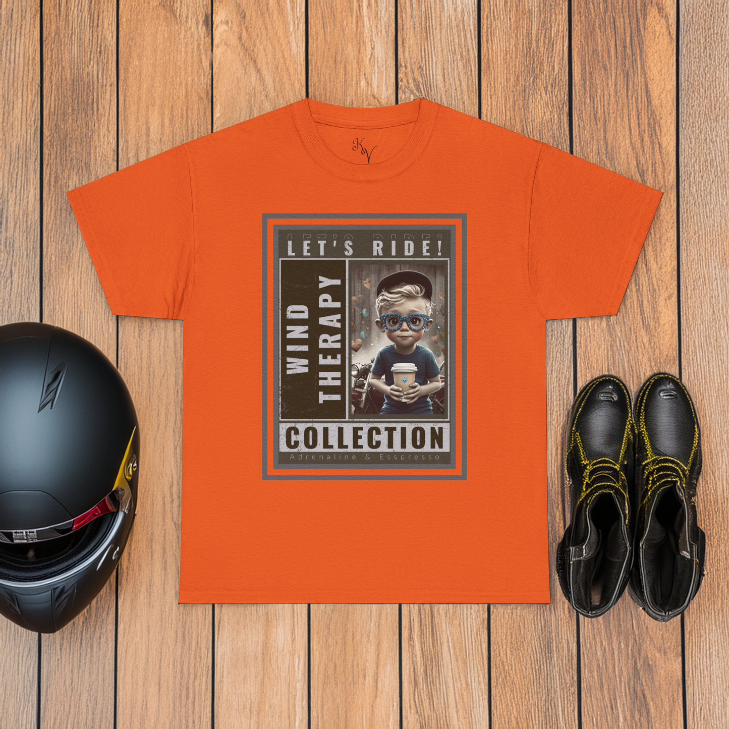 Boy Wind Therapy & Coffee Vintage Motorcycle Tee