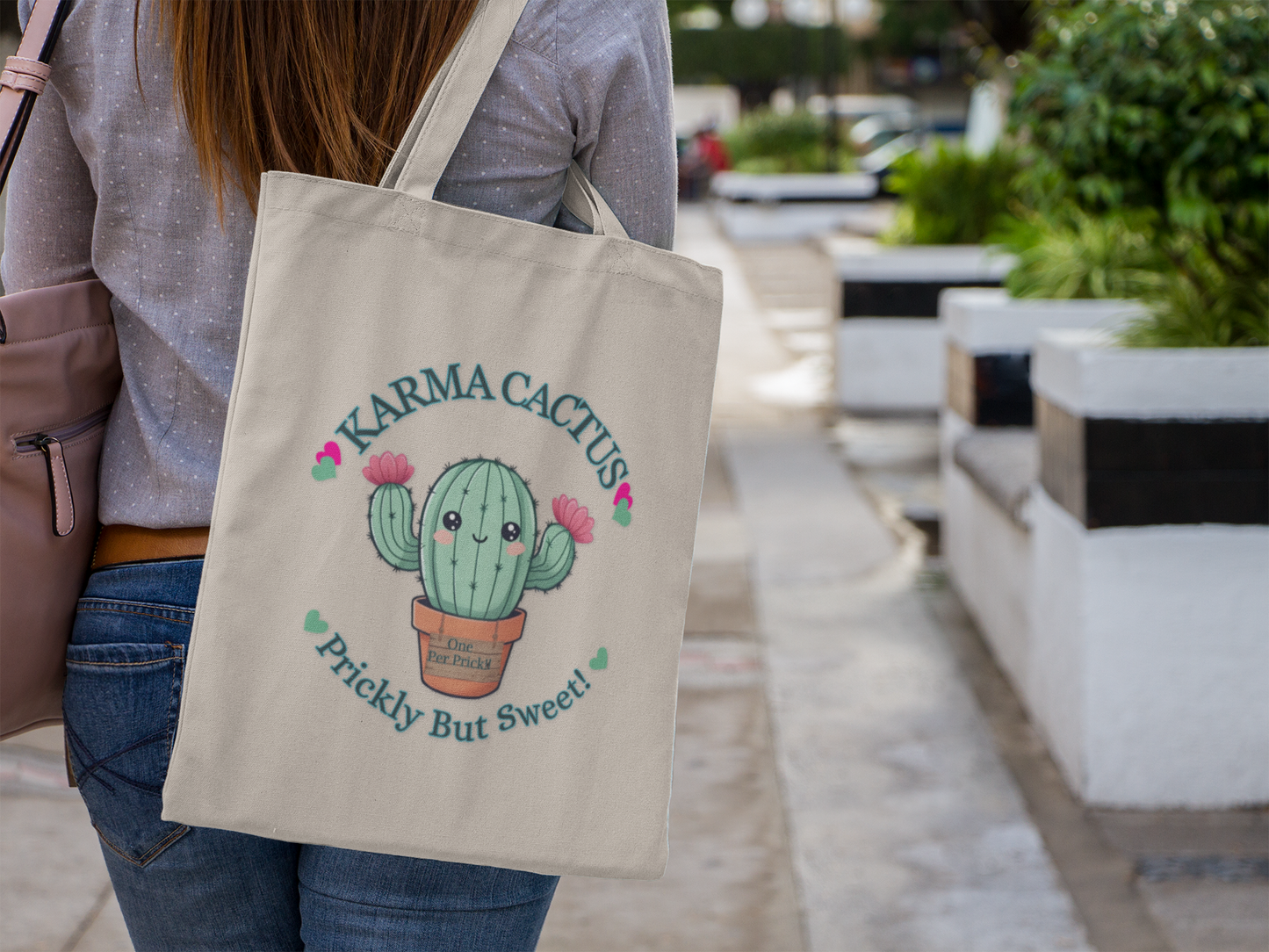 Charming Cotton Canvas Tote Bag: Perfect for Cactus Lovers & Eco-Friendly Fashion!