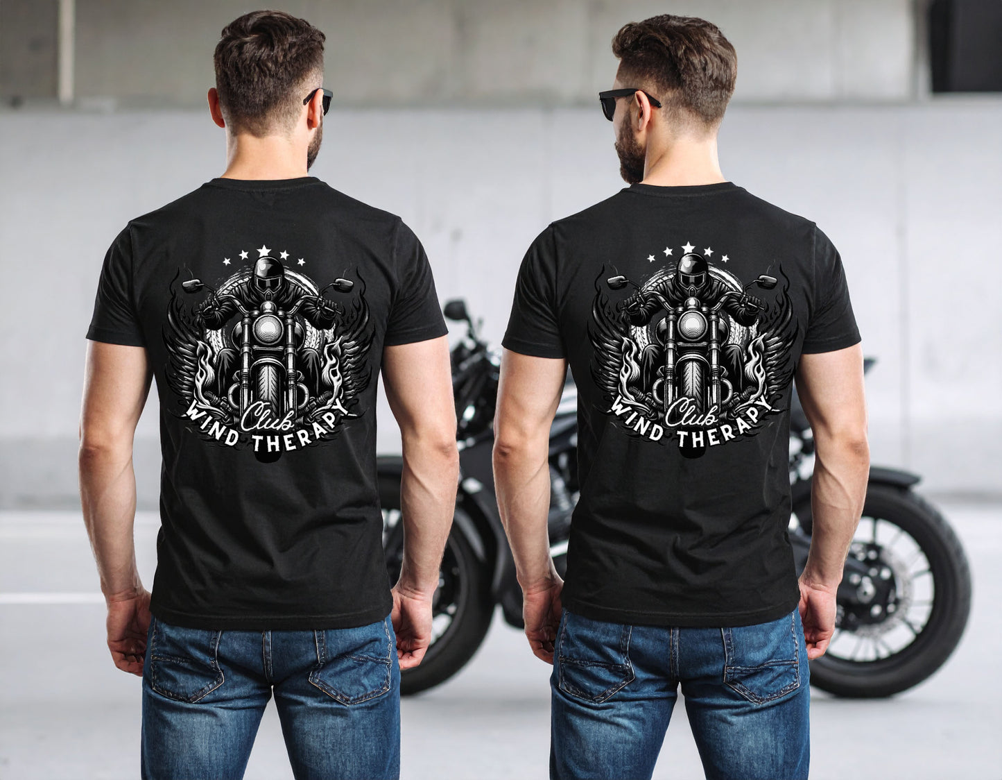 Rev Up Your Style: Wind Therapy T-Shirt for Bikers & Riders!