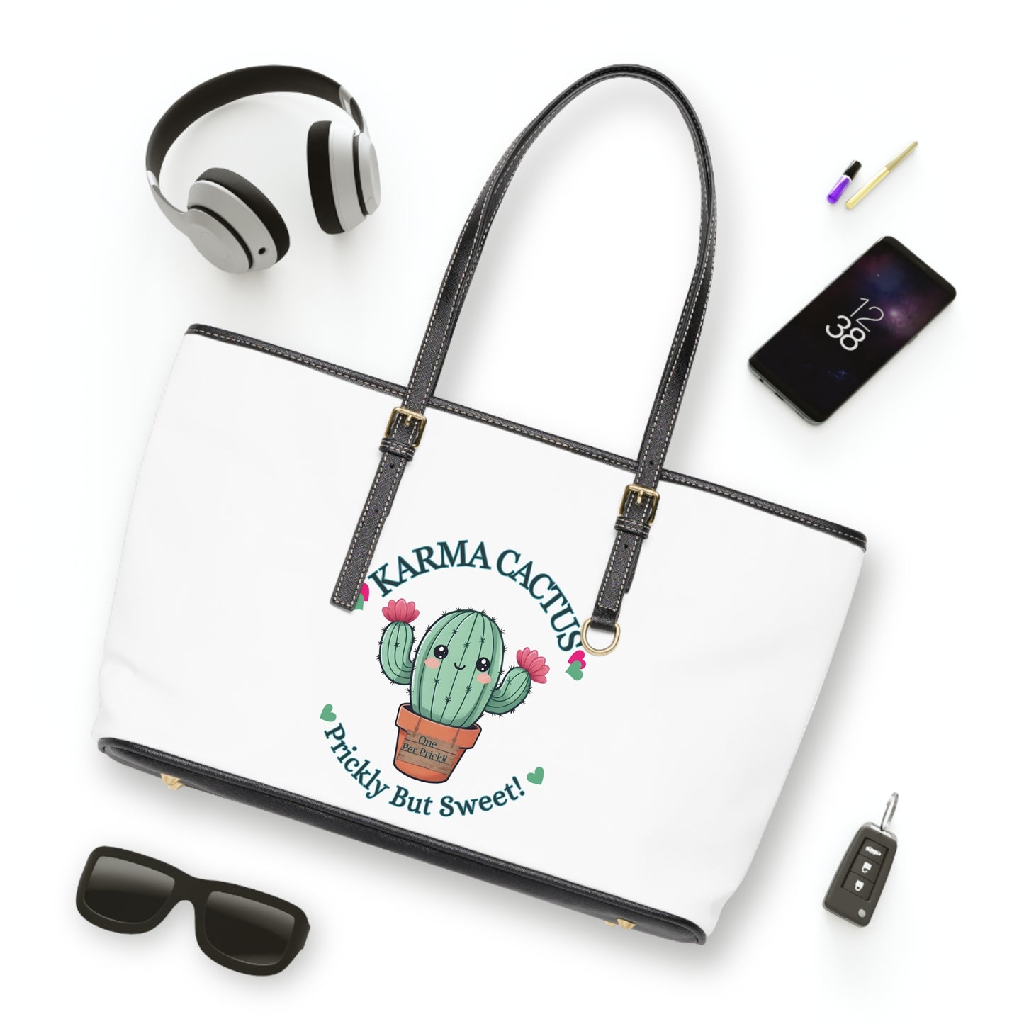 Karma Cactus Tote Bag: Fun Fashion Bag for Trendsetters!