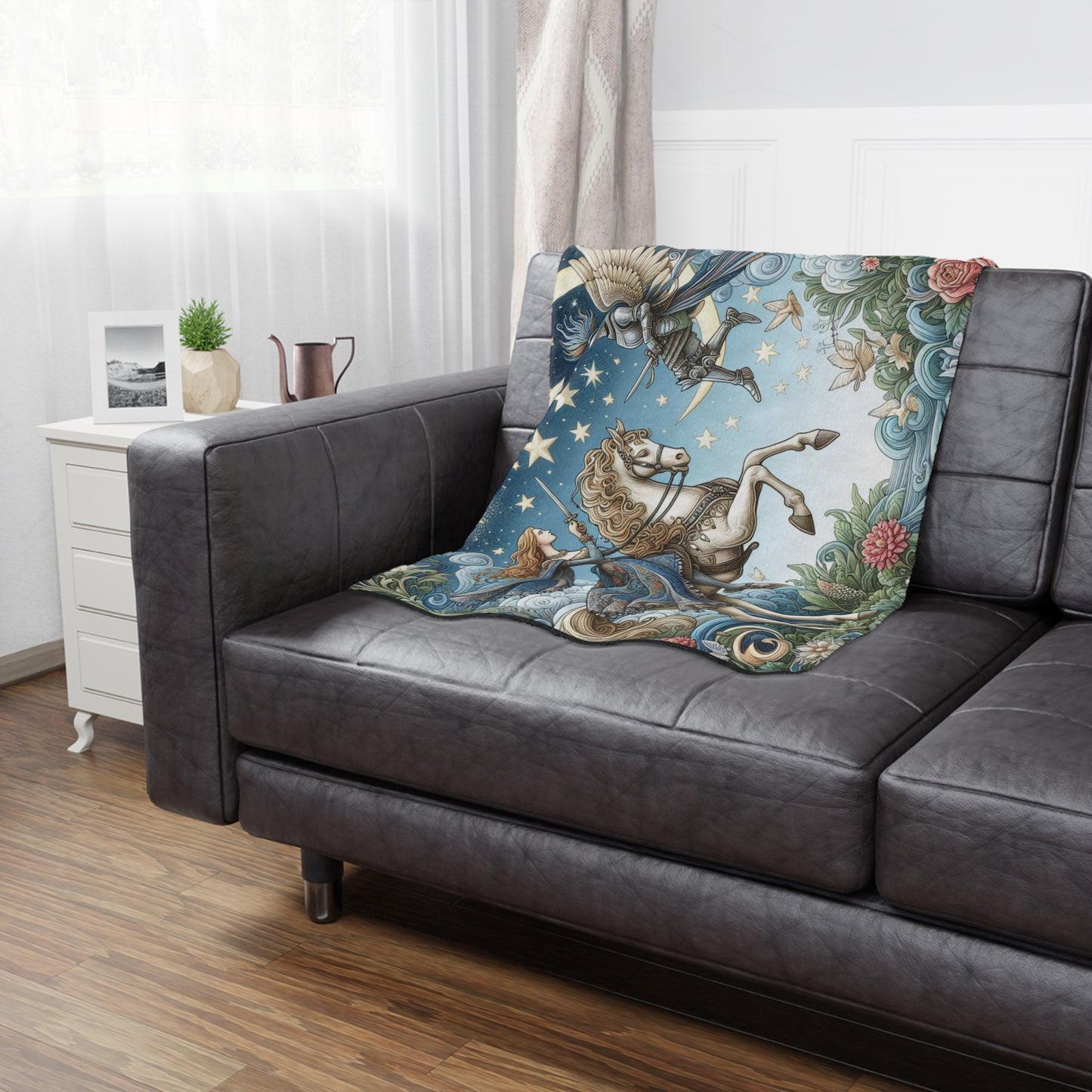 Heroes Duel - Whimsical Fantasy Microfiber Blanket