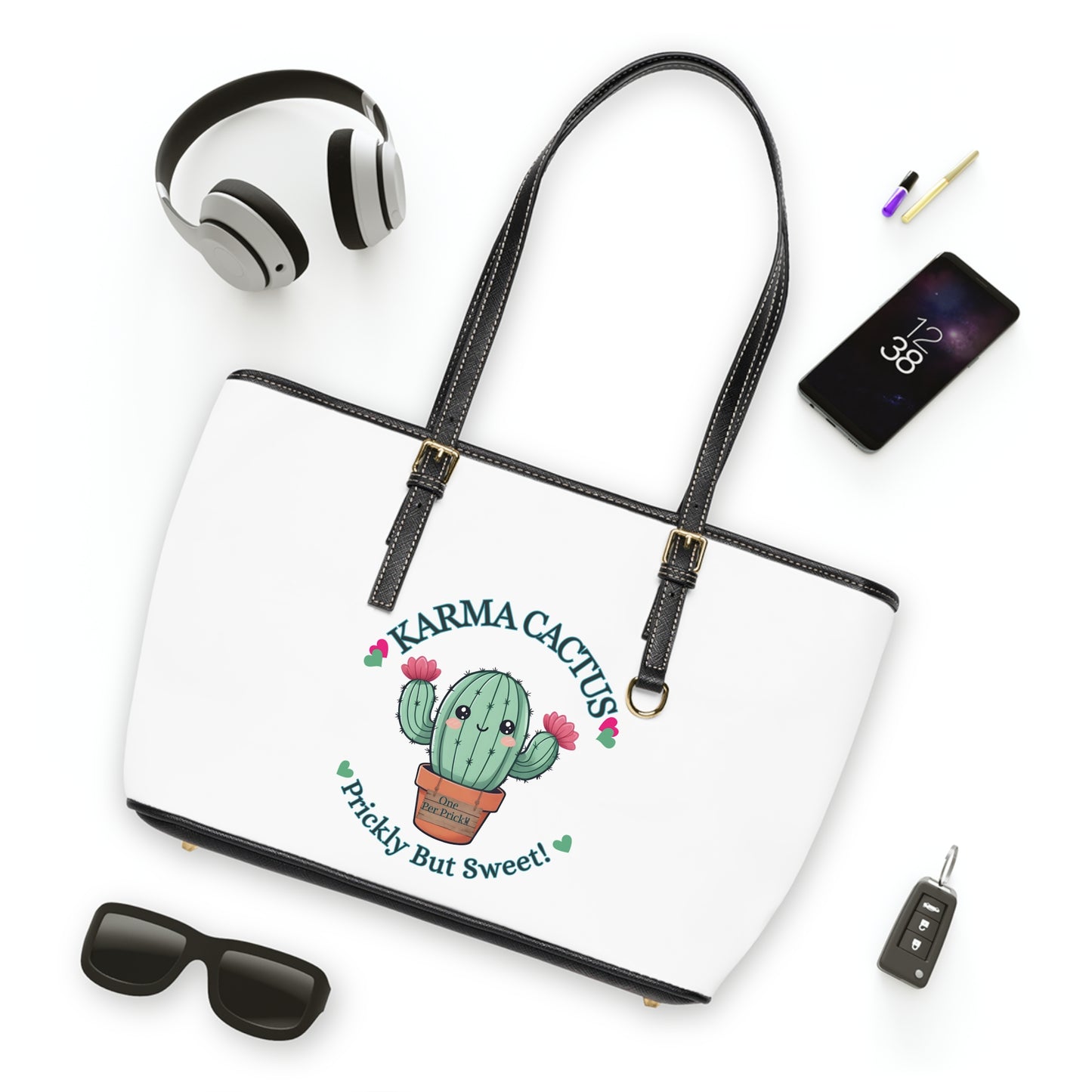 Karma Cactus Tote Bag: Fun Fashion Bag for Trendsetters!