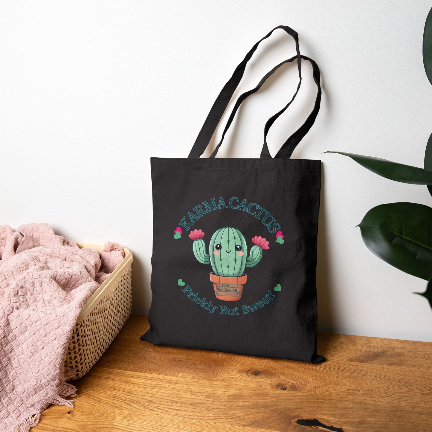 Charming Cotton Canvas Tote Bag: Perfect for Cactus Lovers & Eco-Friendly Fashion!