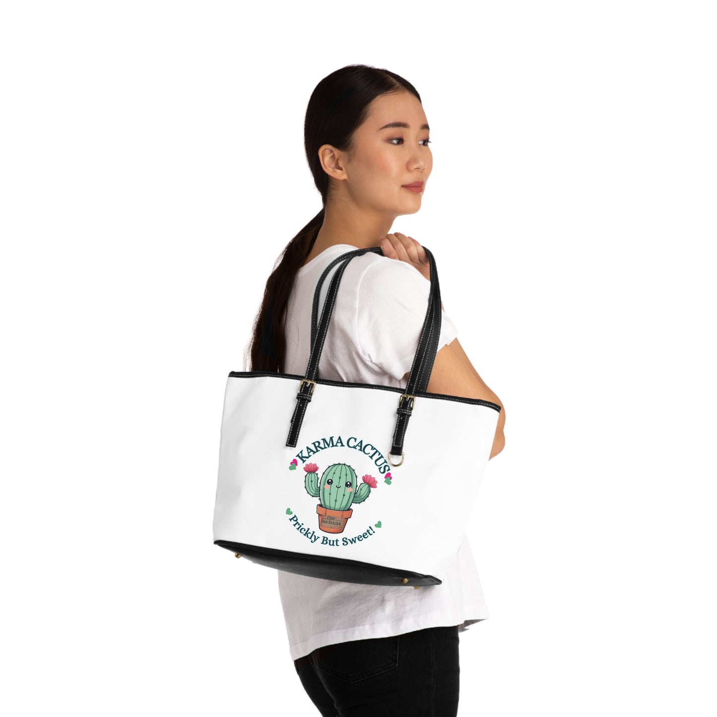 Karma Cactus Tote Bag: Fun Fashion Bag for Trendsetters!