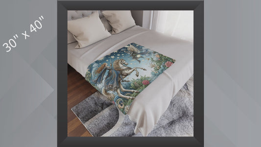 Heroes Duel - Whimsical Fantasy Microfiber Blanket